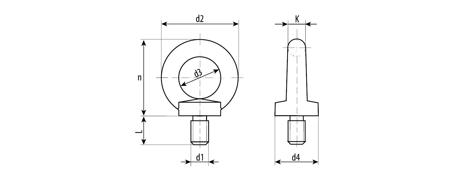 ЗУБР DIN 580, М8, 1 шт, кованый рым-болт (4-304316-08)