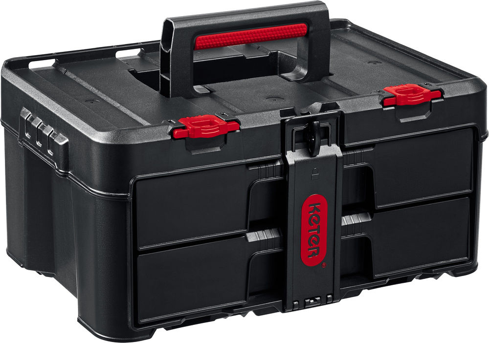 Ящик пластиковый 481 х 332 х 233 мм (19) с выдвижными полками STACKNROLL KETER 38407