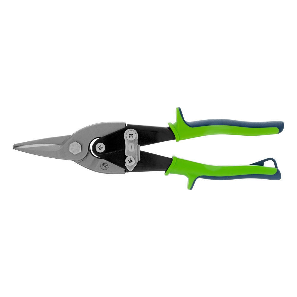 Ножницы по металлу, 250 мм, прямой рез, сталь С55, двухкомпонентные рукоятки СИБРТЕХ (78336)