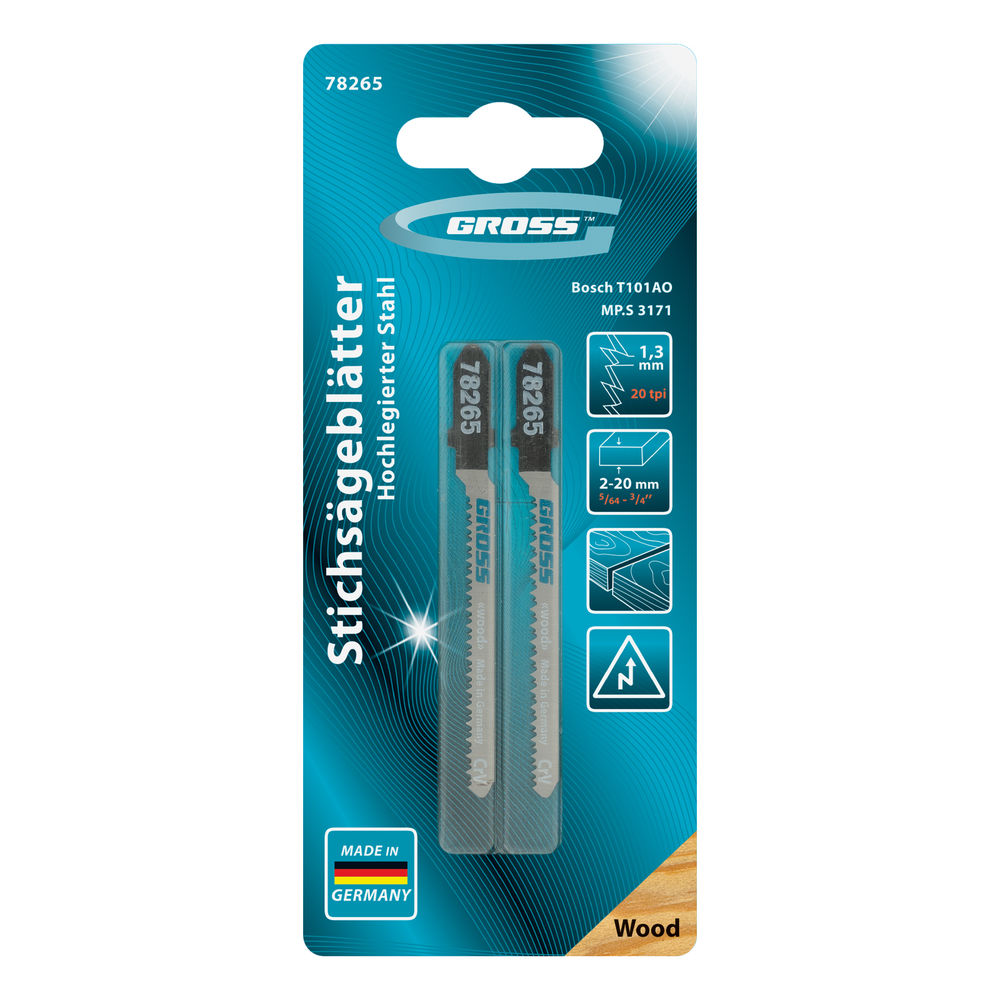 Полотна для электролобзика по дереву, 2 шт, ( 3171-T101AO ) Gross