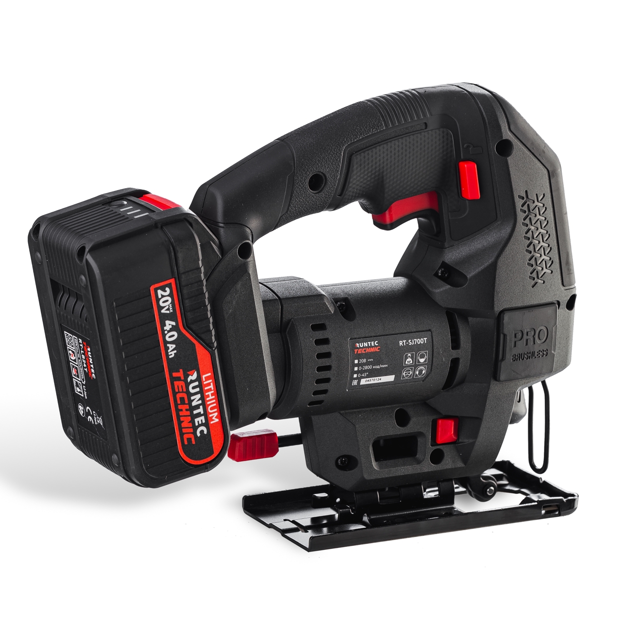 Лобзик аккумуляторный TECHNIC 20В, 24Ач, 700Вт RUNTEC RT-SJ700T