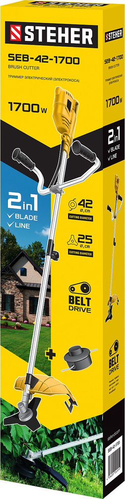 Коса сетевая ш/с 42 см STEHER 1700 Вт SEB-42-1700  