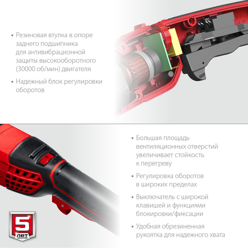 УШМ 1200 Вт d125 мм регулировка оборотов ЗУБР УШМ-125-1205 Э