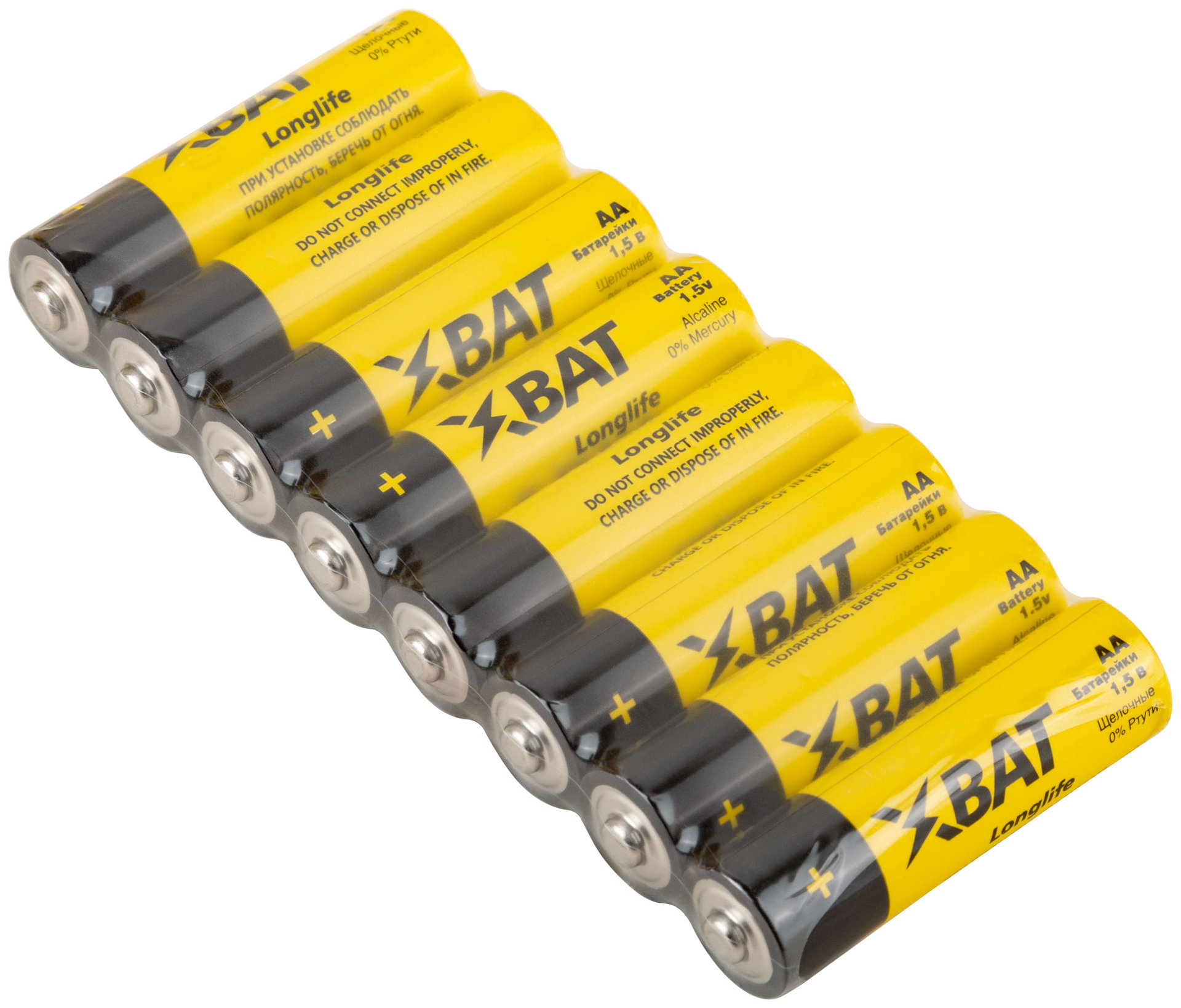 Батарейка щелочная, 1.5 В, тип АА, 8 шт. (LR6-8B)