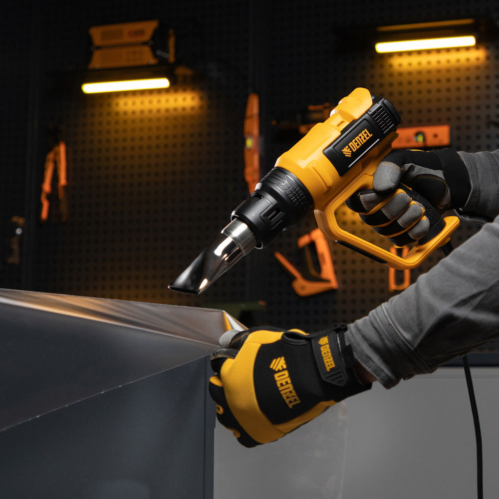 Фен технический HG-2000E, 2000 Вт, 2 режима, LCD дисплей Denzel (28007)