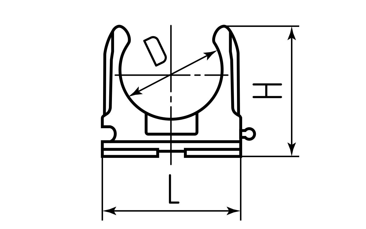 Клипса-крепеж 16 (Fortisflex) (43518)