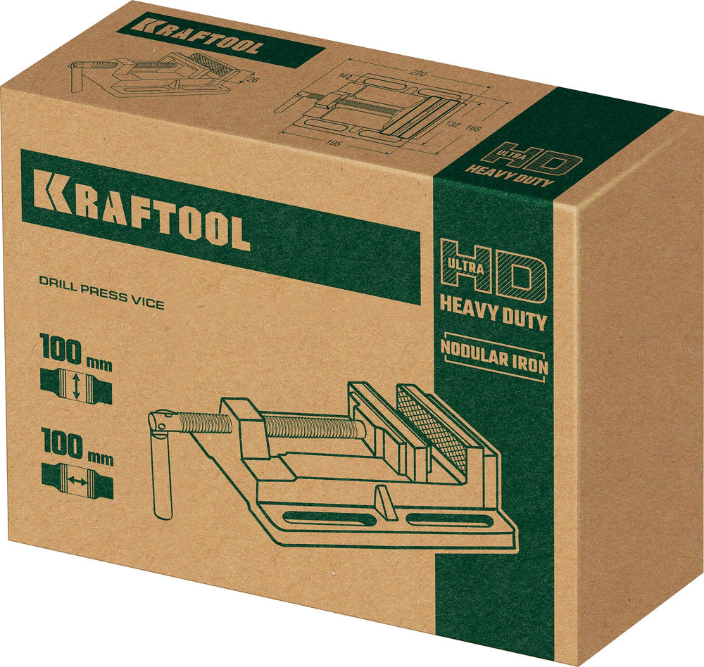 Тиски сверлильные станочные 100 мм KRAFTOOL 32715-100