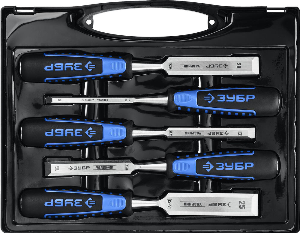 Набор стамесок-долот 5 предм Профессионал ЗУБР Ударник 18097-H5