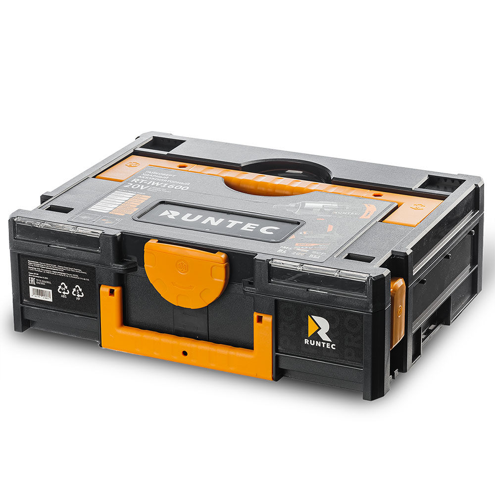 Гайковерт ударный аккумуляторный RUNTEC PRO 3/4, 20В, 2*6Ач, 1600Нм, RUNTEC, RT-IW1600