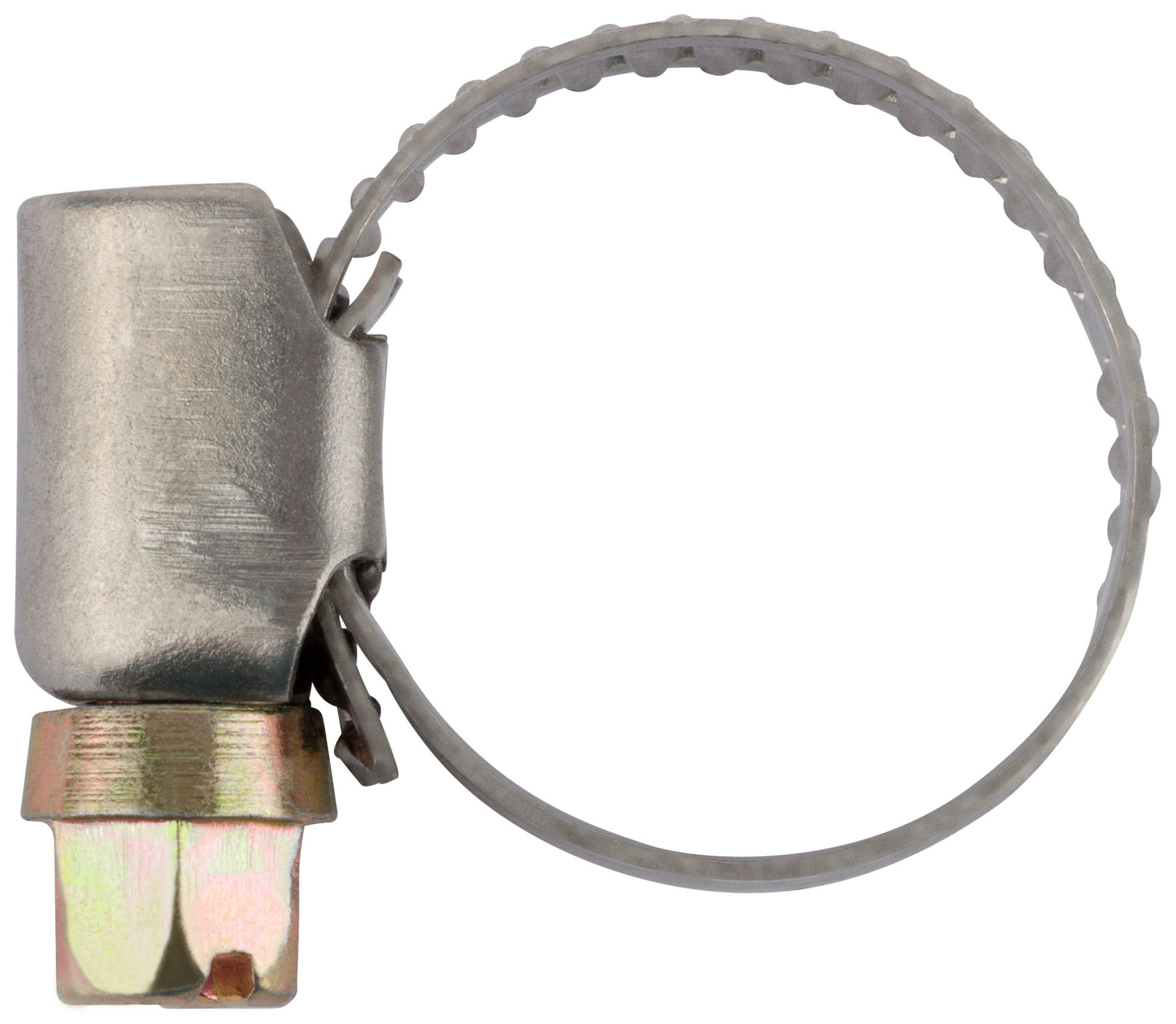 Хомут обжимной (нержавеющая сталь со сваркой) 10-19 мм (64273)