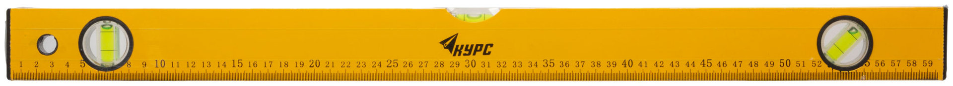 Уровень Лайт, 3 глазка, желтый корпус, шкала 600 мм (18013)