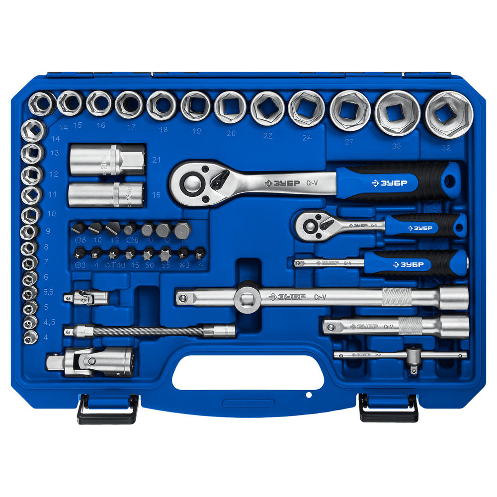 Универсальный набор инструмента 82 предм. А-82 (1/2 + 1/4) Профессионал ЗУБР 27635-H82