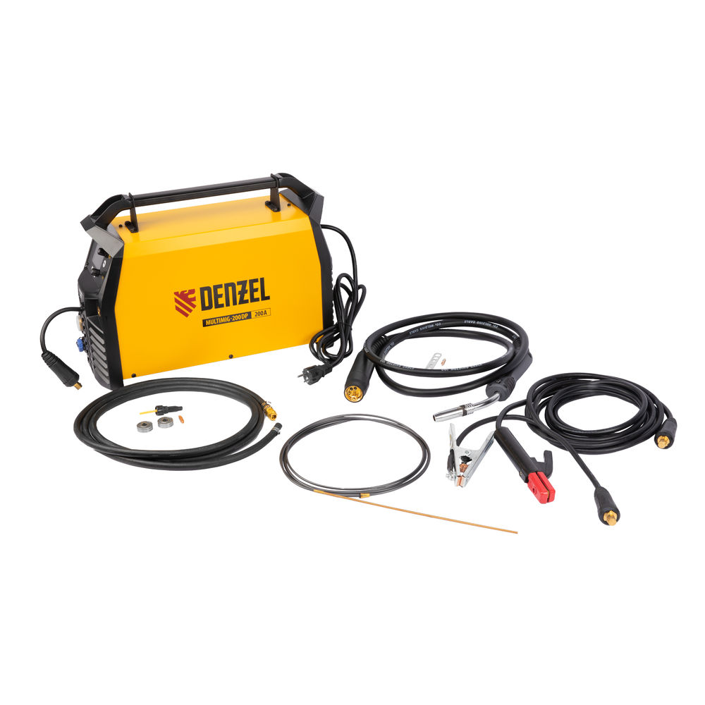 Аппарат инвертор. полуавтомат. сварки MultiMIG-200DP Synergy Double Pulse, 200 А, ПВ 80% Denzel (94313)