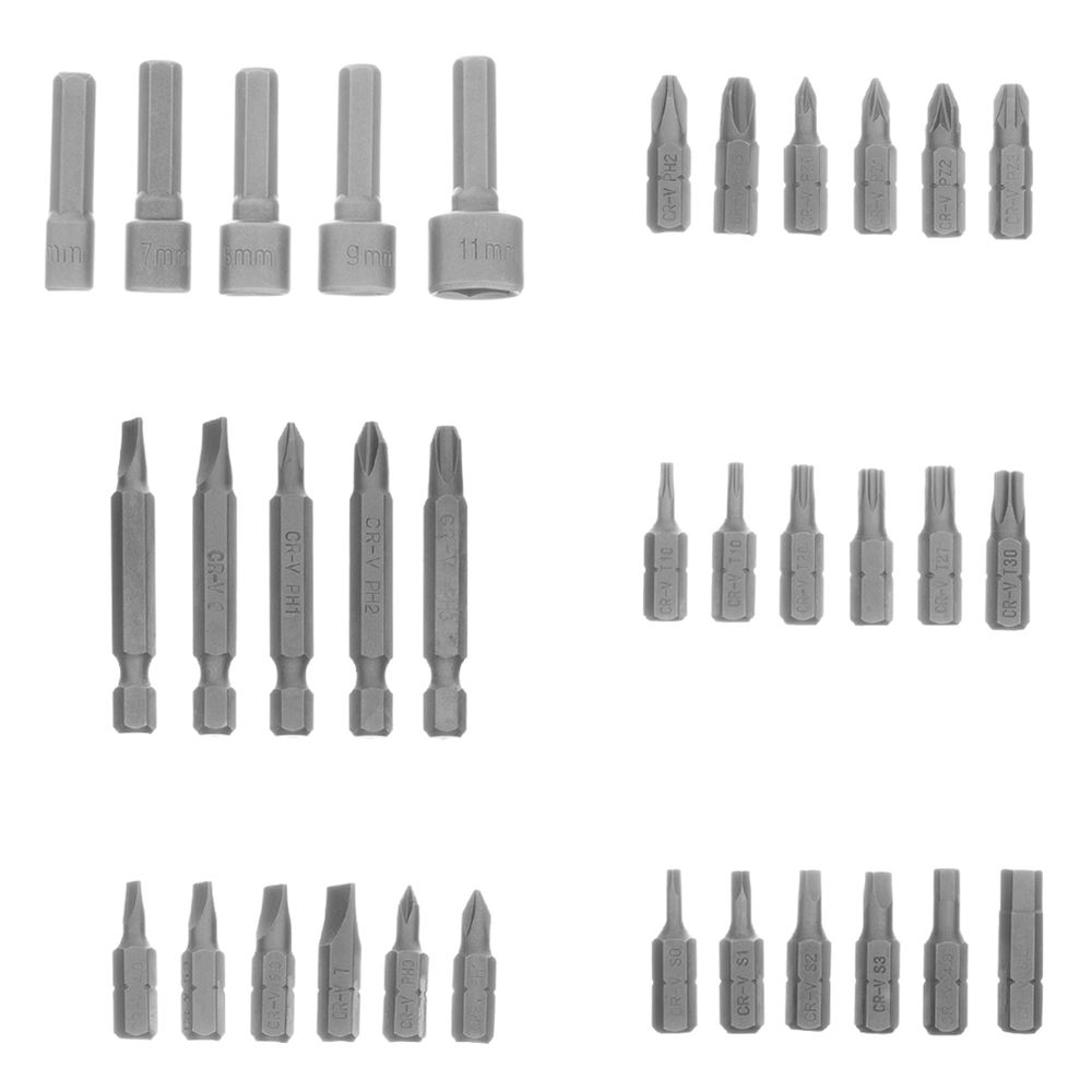 Отвертка реверсивная с набором бит и торцевыми головками, 35 шт, CrV Сибртех