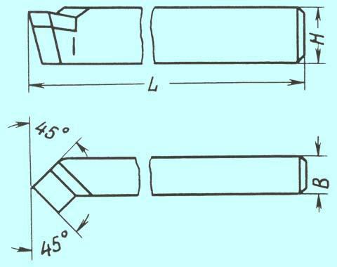 Резец проходной отогнутый 32х20х170 ВК8