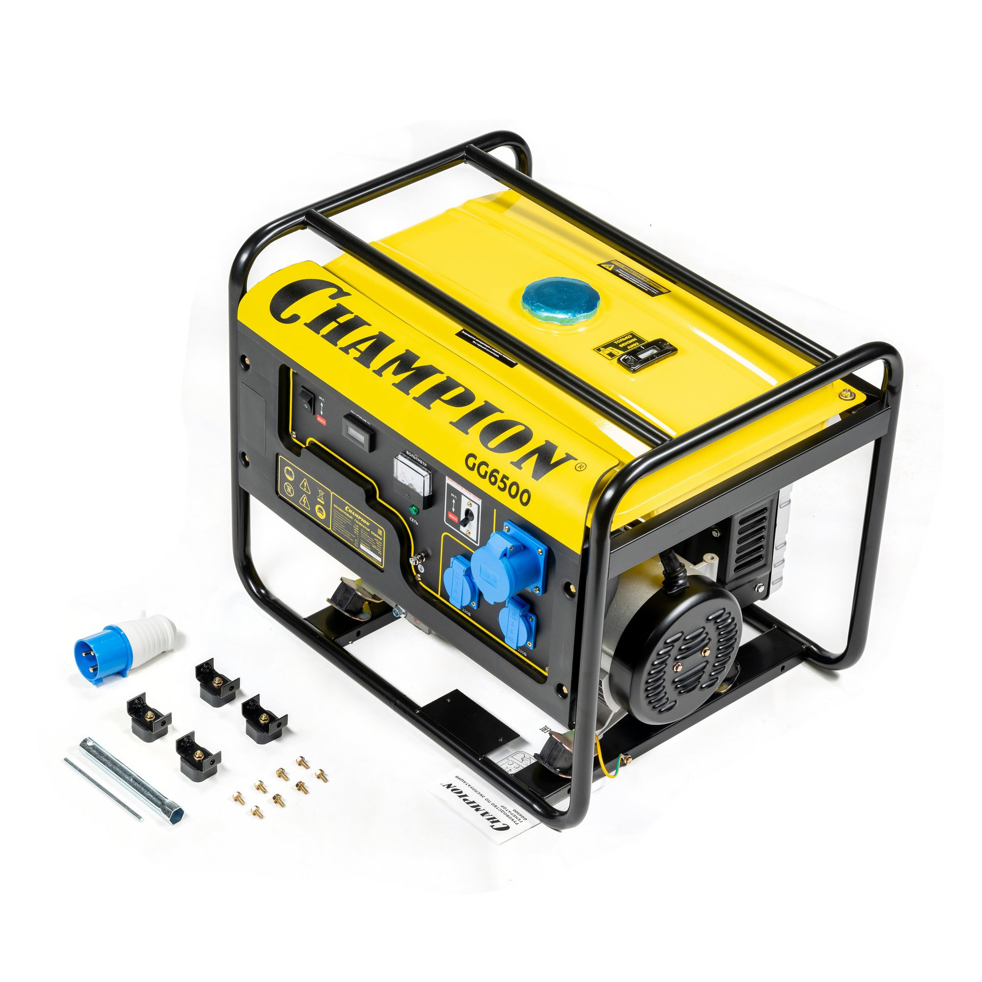 Генератор CHAMPION GG6500 (5/5,5кВт 15лс 25л 72кг счетчик) (GG6500)