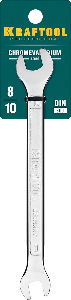 Ключ гаечный рожковый 8 х 10 мм KRAFTOOL 27033-08-10