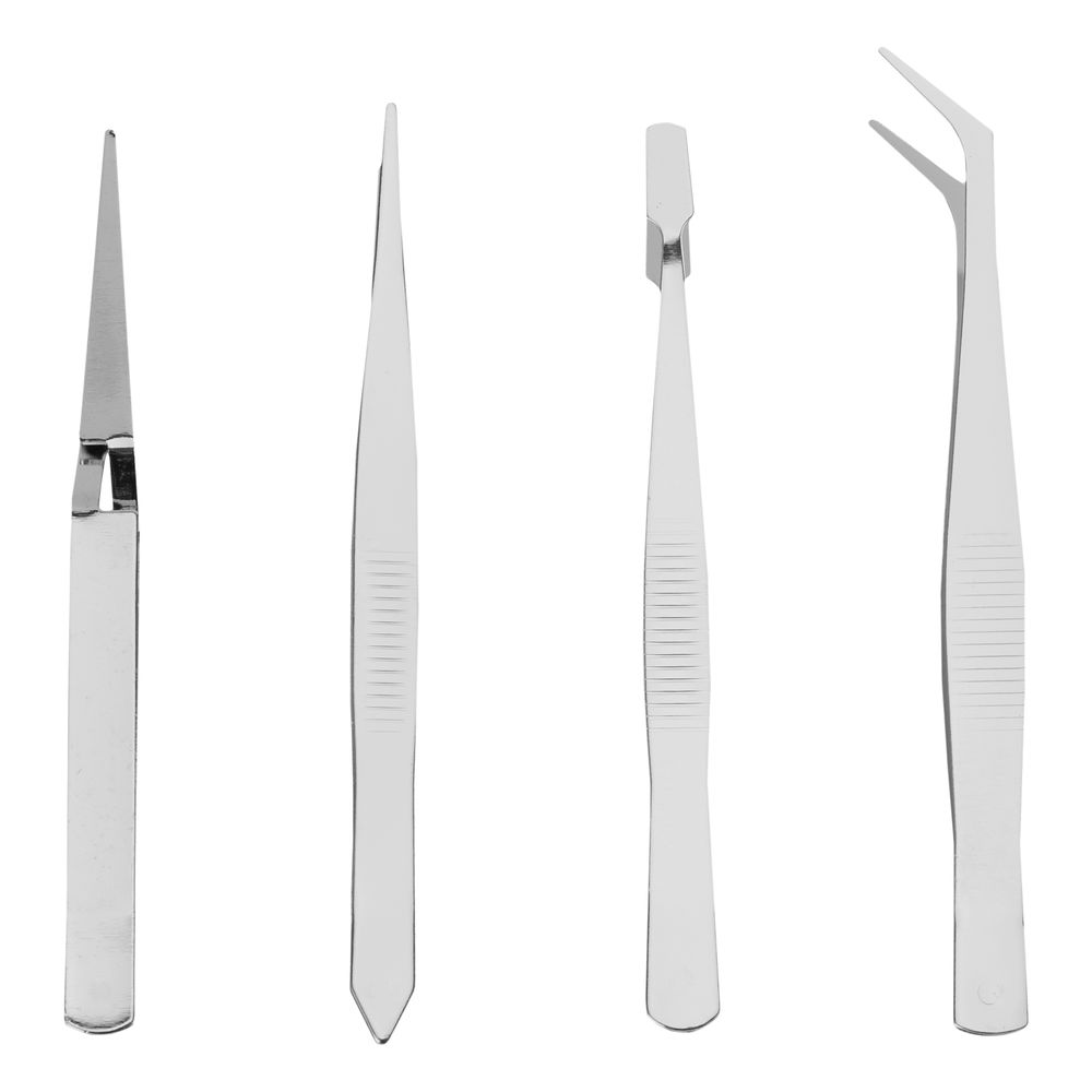 Набор пинцетов из нержавеющей стали, 4 шт, Sparta (914845)
