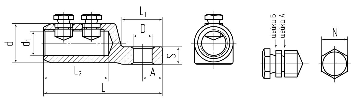Наконечник болтовой 2НБП-150/240 (КВТ) (67045)