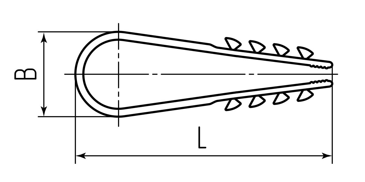 Дюбель-хомут ДХ 5–10 (черн) (100шт) (Fortisflex) (59544)
