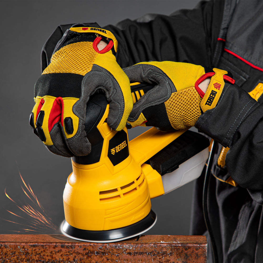 Машина шлифовальная эксцентриковая OS-125, 450 Вт, 6000-12000 об/мин Denzel (27601)