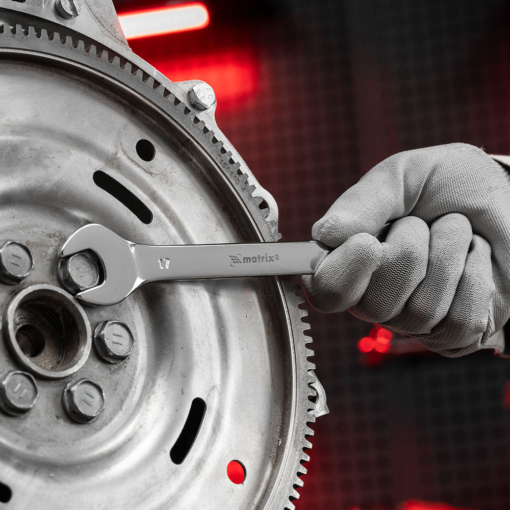 Набор ключей рожковых 12 шт, (6-32мм), CrV, Elliptical, зеркальное хромирование Matrix