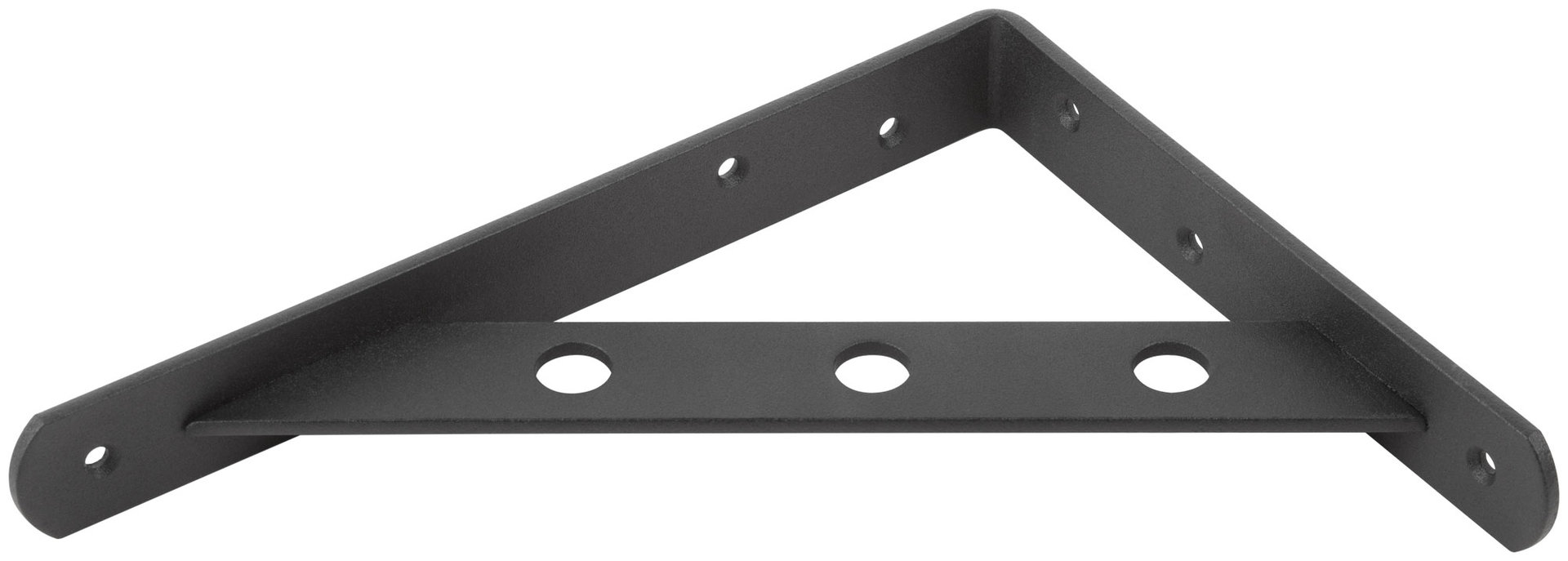 Уголок-кронштейн усиленный черный 200х150 мм (66104)
