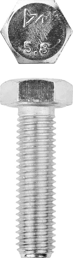 Болт M12 x 50 мм, кл. пр. 5.8, цинк, 5 кг, ГОСТ 7798-70 ЗУБР 303080-12-050