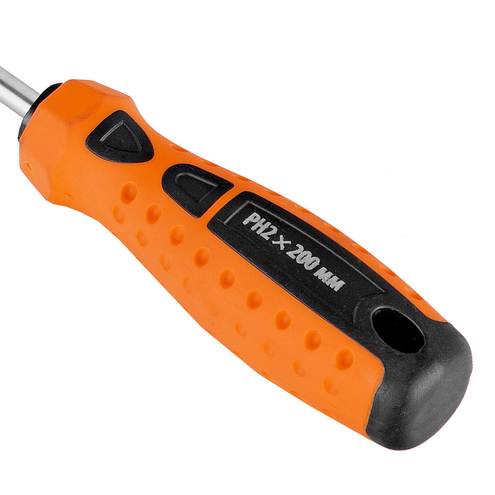 Отвертка Point, PH2х 200 мм, CrV, двухкомпонентная рукоятка Sparta