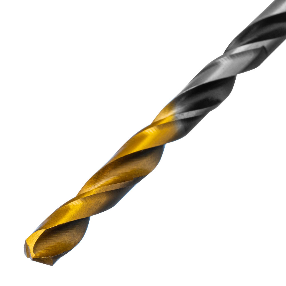Сверло спиральное по металлу 4,5 x 80мм, Р6М5, Golden Tip, многогранная заточка Denzel (718274)