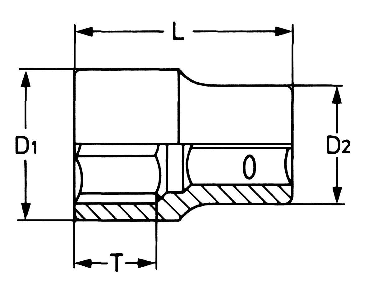 50850-20 Головка торцевая 1/2, TORX Е20 x 38 мм (HE-50850202083)