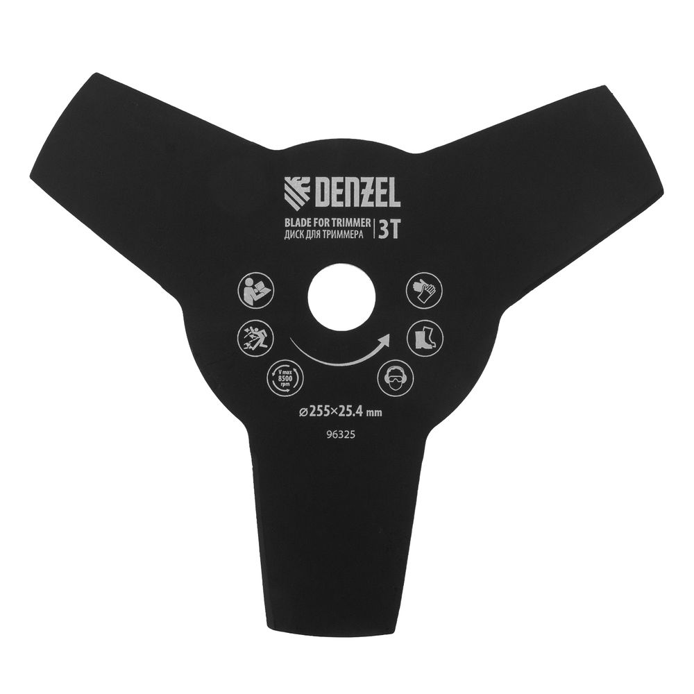 Диск для триммера, 255 х 25.4 мм, толщина 1.6 мм, 3 лезвия Denzel (96325)