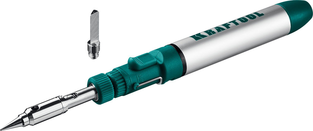 Газовый паяльник SolderGas, 70 A, 30–70 Вт, 1300°С, горелка, фен, набор 3 в 1 KRAFTOOL 55504-H3