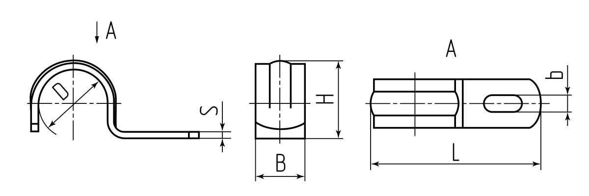 Скоба из нержавеющей стали СМО (INOX) 31-32 (Fortisflex) (80976)