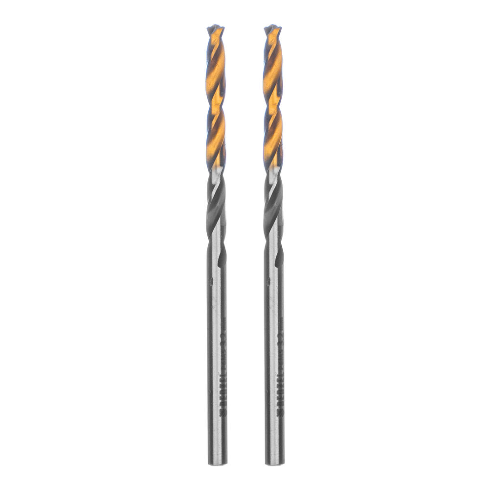 Сверло спиральное по металлу 3,2 x 65мм, Р6М5, Golden Tip, многогранная заточка, 2шт. Denzel (718269)