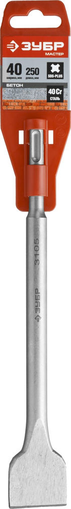 Зубило плоское широкое 40?250 мм SDS-Plus ЗУБР 29233-40-250