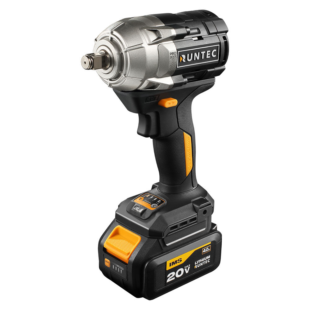 Гайковерт ударный аккумуляторный RUNTEC PRO 1/2, 20В, 2*4Ач, 750Нм, RUNTEC, RT-IW750