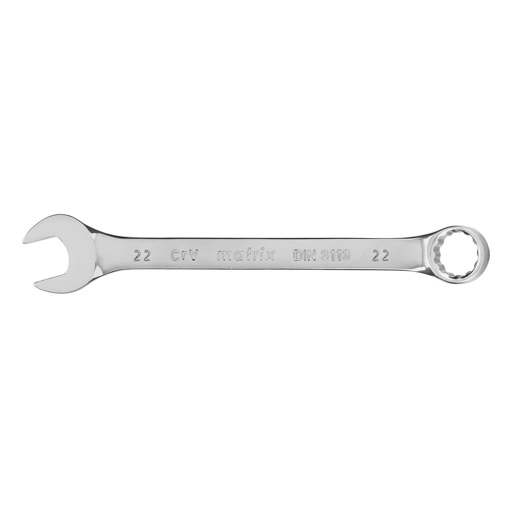 Ключ комбинированный, 22 мм, CrV, полированный хром Matrix