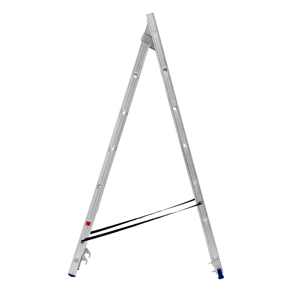 Лестница, 2 х 7 ступеней, алюминиевая, двухсекционная, Сибртех (97907)