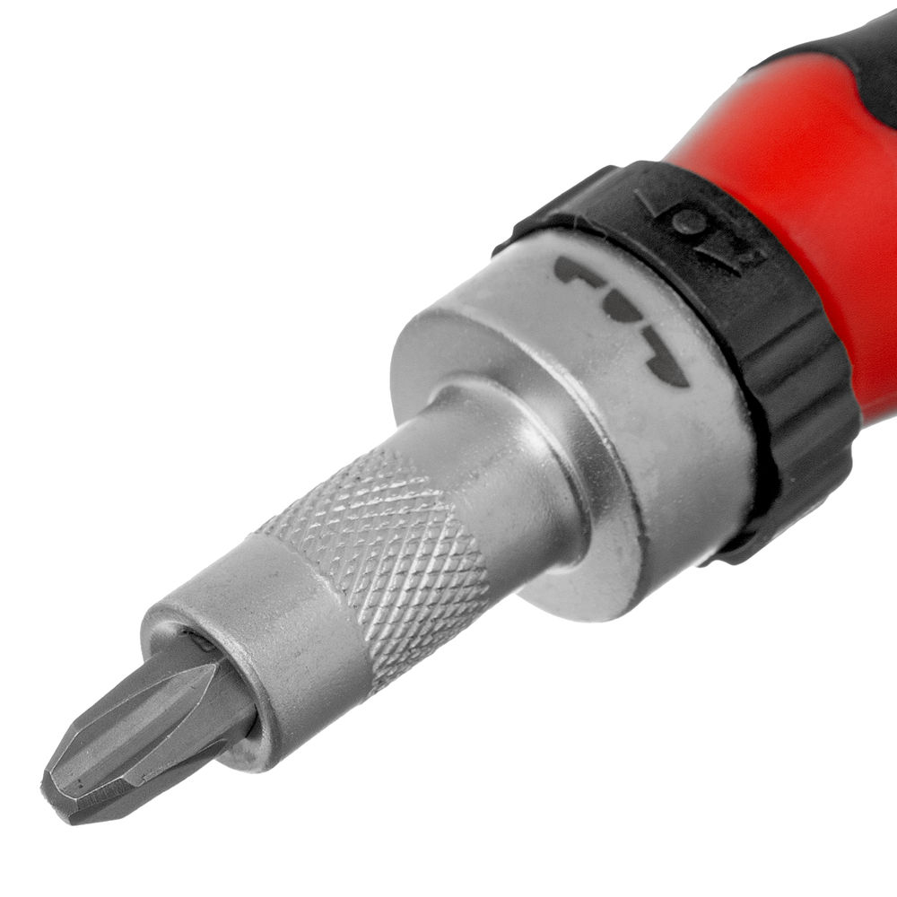 Отвертка реверсивная с набором бит и насадок торцевых, CrV, 1/4, 16 шт Matrix (11332)