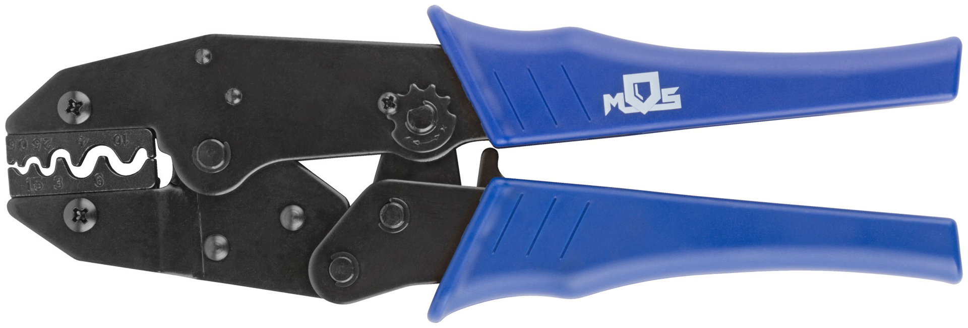 Пресс-клещи (кримпер) для обжима наконечников электропроводов с сечением 0,5-10 мм (60067М)