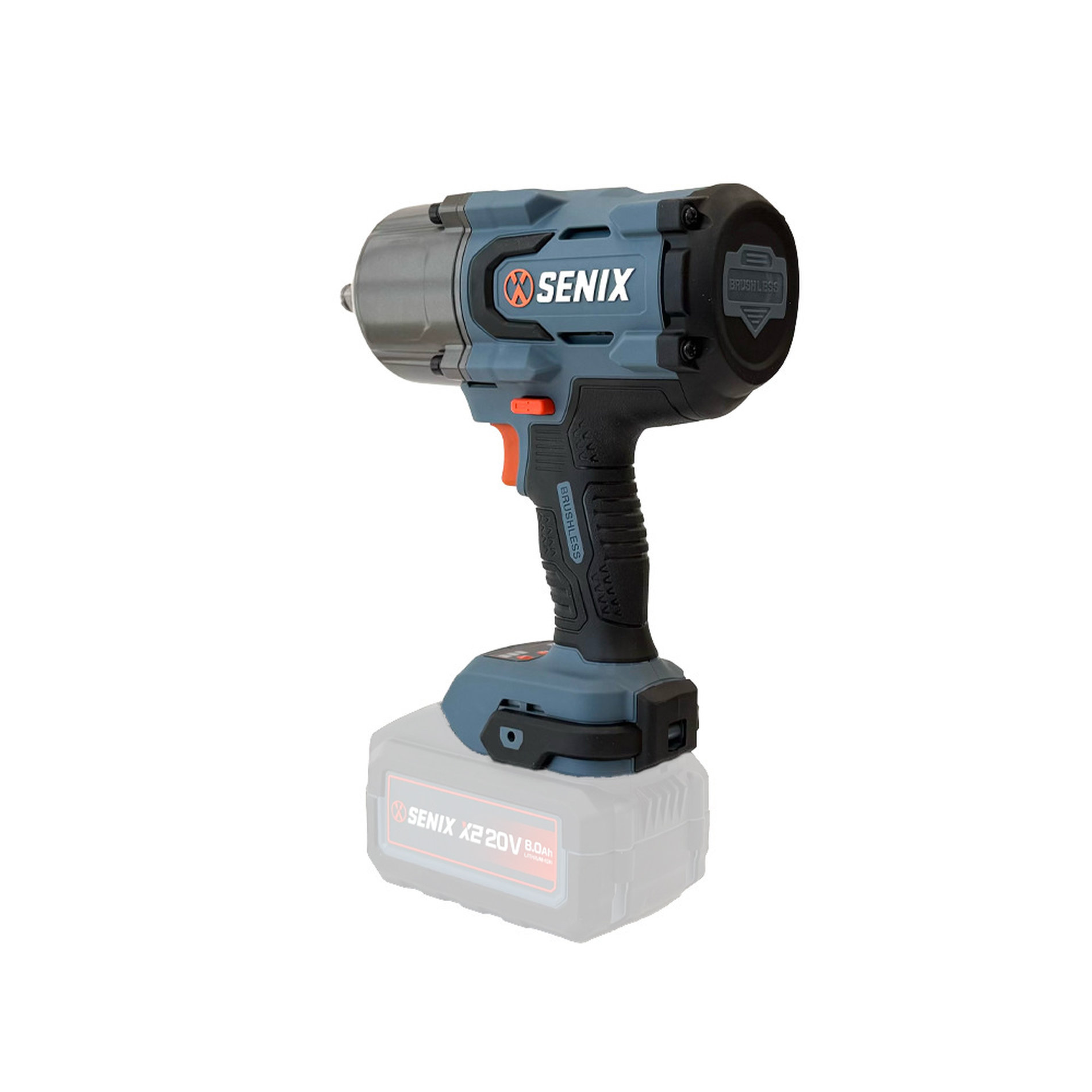 Импульсный гайковерт 1/2, 1350 Нм, без АКБ и ЗУ X2 20В