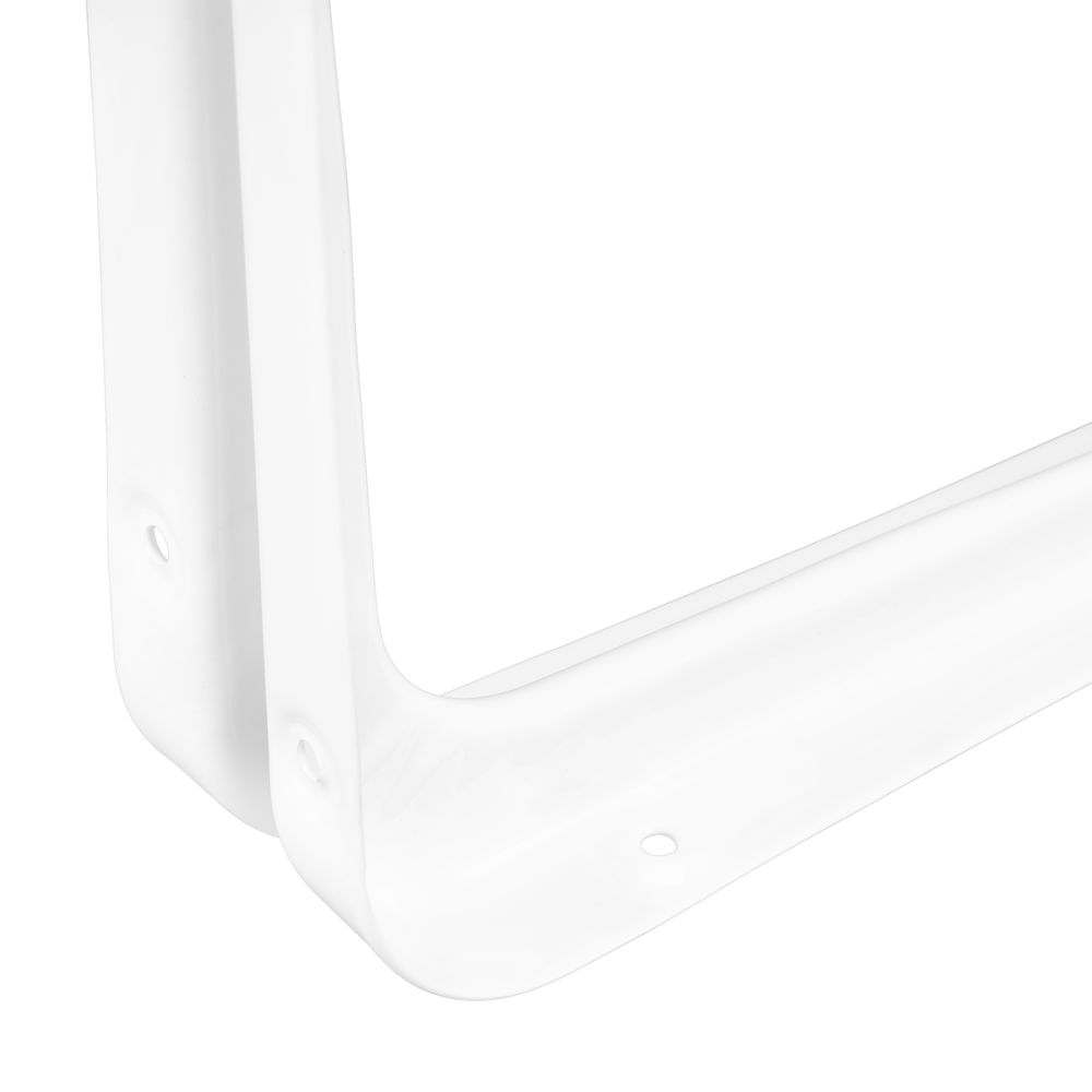 Кронштейн угловой с ребром, 125х150 мм, белый Сибртех (93951)