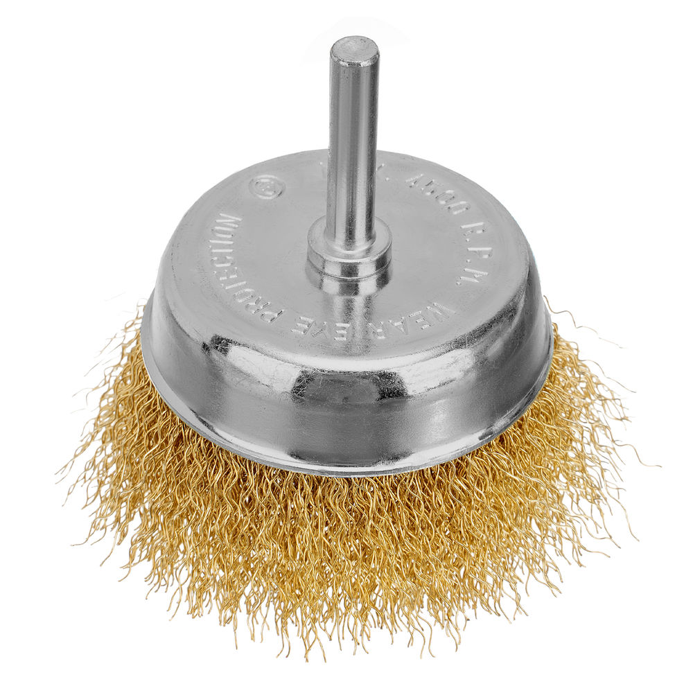 Набор щеток для дрели, 2 шт, 1 плоская, 100 мм, 1 чашка, 75 мм, со шпильками Matrix (74480)