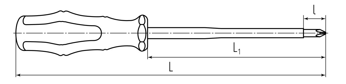 Отвертка диэлектрическая Профи PH180 (КВТ) 78611