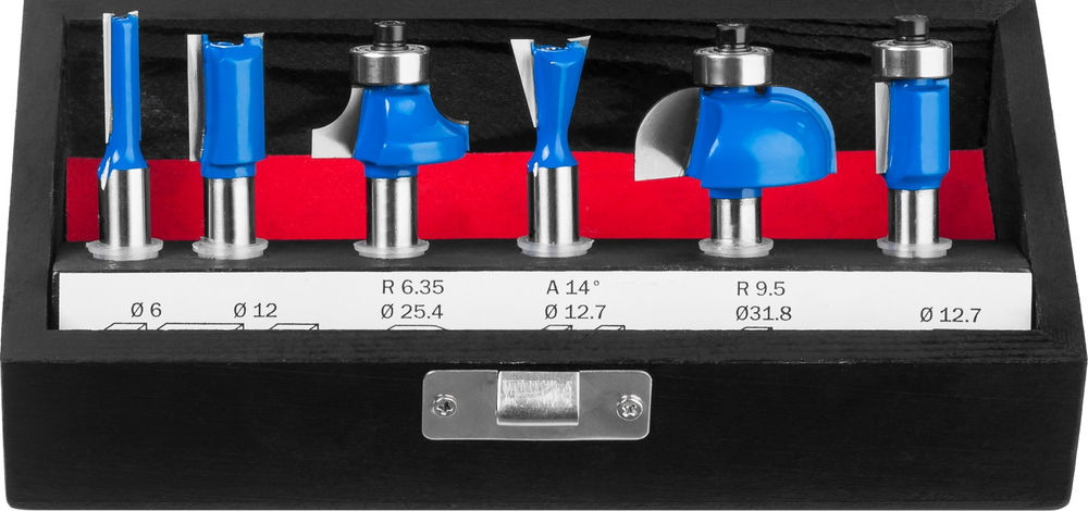 Набор профильных фрез по дереву 6 шт ЗУБР Профессионал 28795-H6