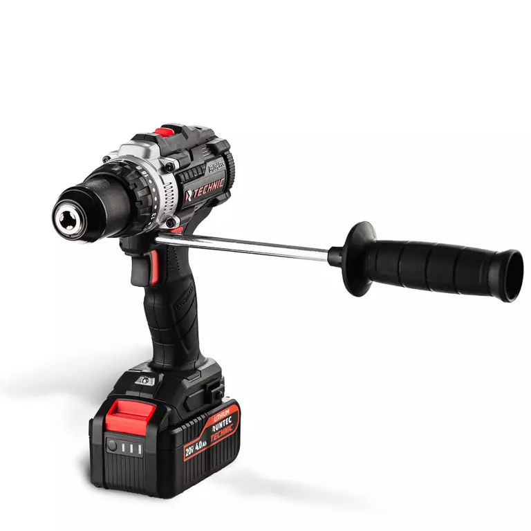 Дрель-шуруповерт ударная аккумуляторная RUNTEC TECHNIC 13 мм 20В 2*4Ач 100Нм RUNTEC RT-ID100T