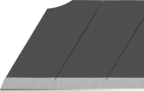 Черные сегментированные лезвия EXCEL BLACK 9 мм, 10 шт, в пластиковом кейсе + блистер, особо острые OLFA OL-ABB-10B