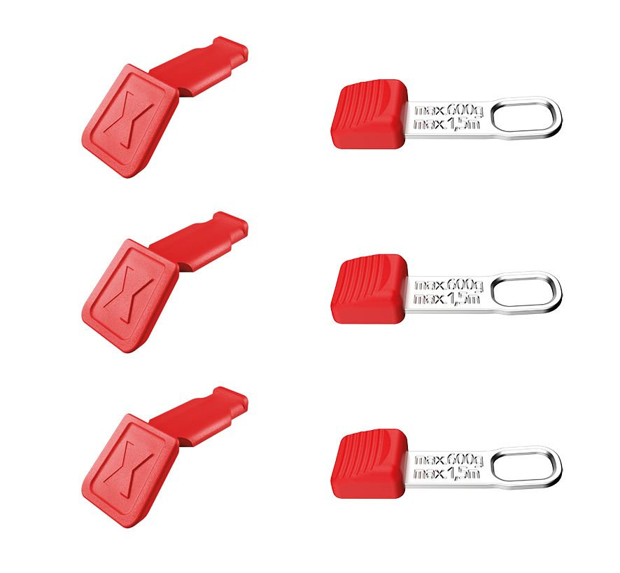 Набор клипс, KN-006110CR СС Clip красная 3 шт, KN-006210TR TT Clip 3 шт (KN-006306TCR)