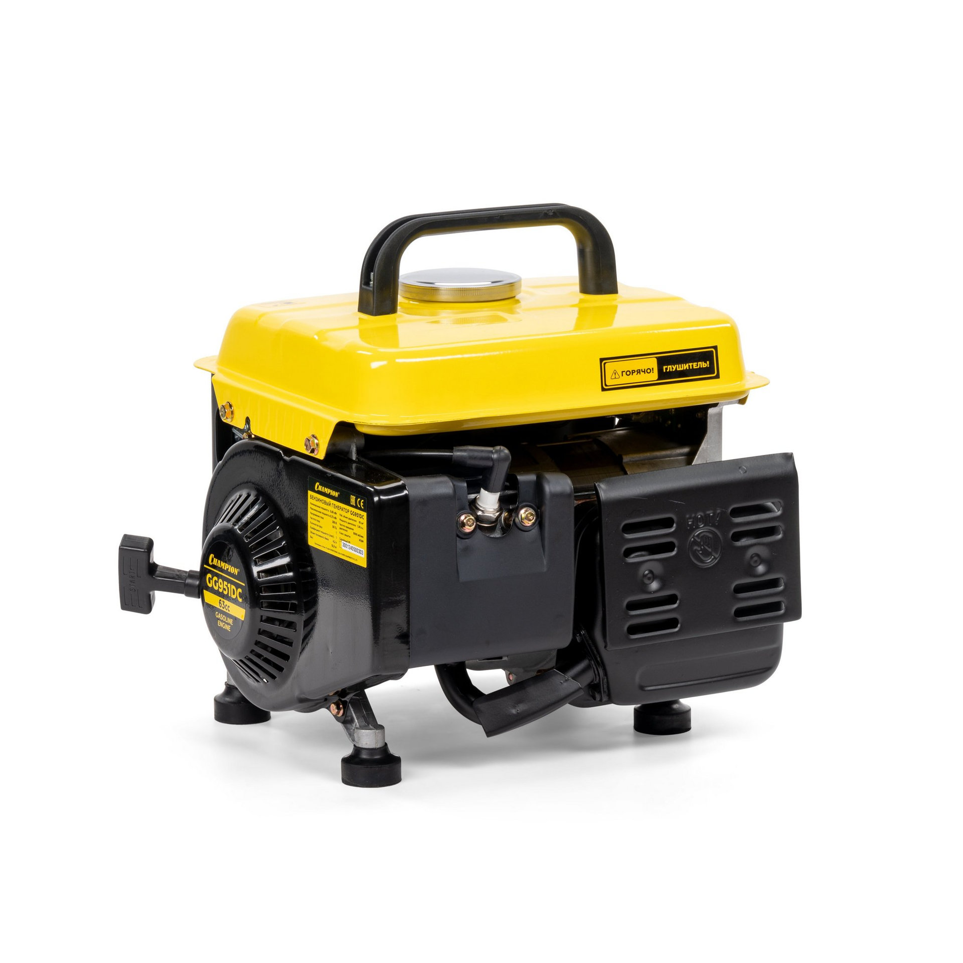 Генератор CHAMPION GG951DC (0,65/0,72кВт 1,36лс 2Т 4,2л 12В 15,9кг) (GG951DC)